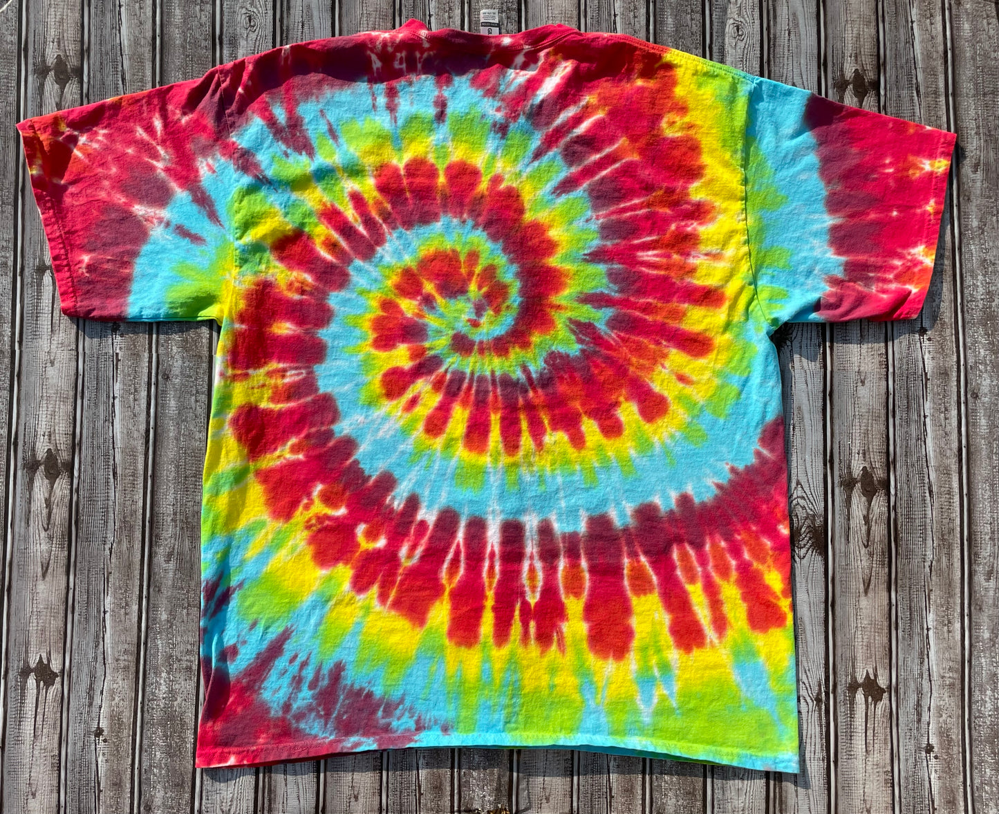 “Love, Peace & Axle Grease” Tie Dye T-Shirt Adult 2XL