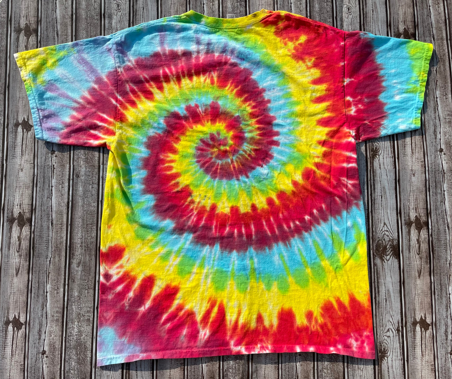 “Love, Peace & Axle Grease” Tie Dye T-Shirt Adult XL