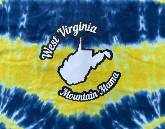 West Virginia Tie Dye T-Shirt Adult 3XL