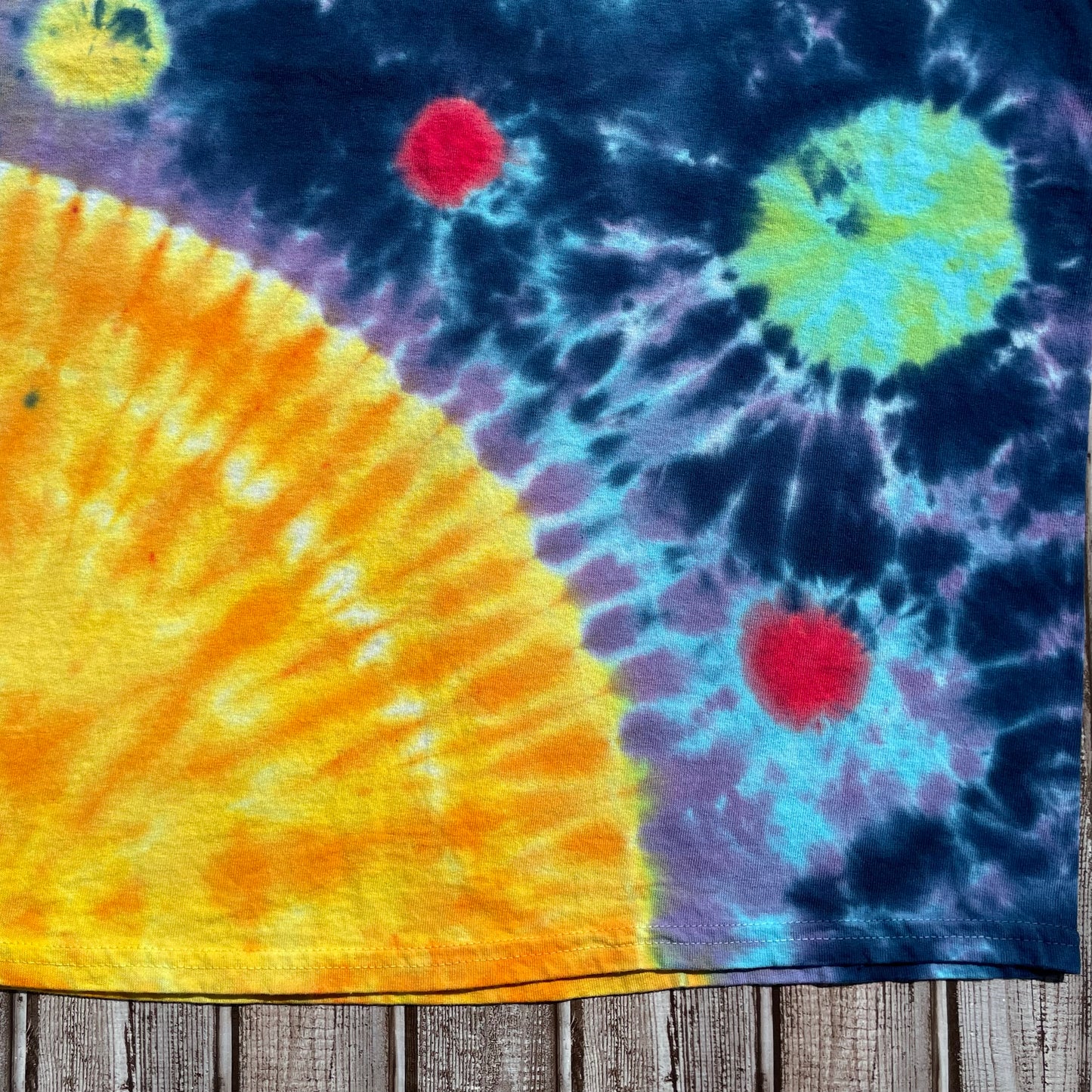 Galaxy Sun Moon Tie Dye T-Shirt Adult MEDIUM