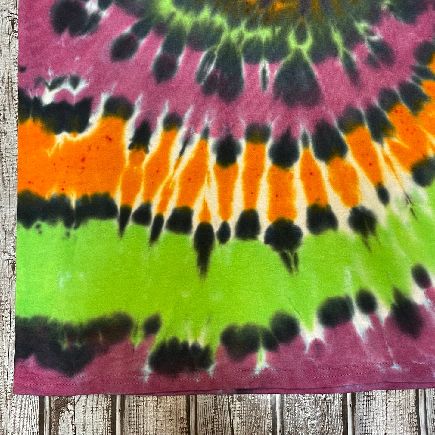 Halloween Spiral Tie Dye T-Shirt Adult LARGE