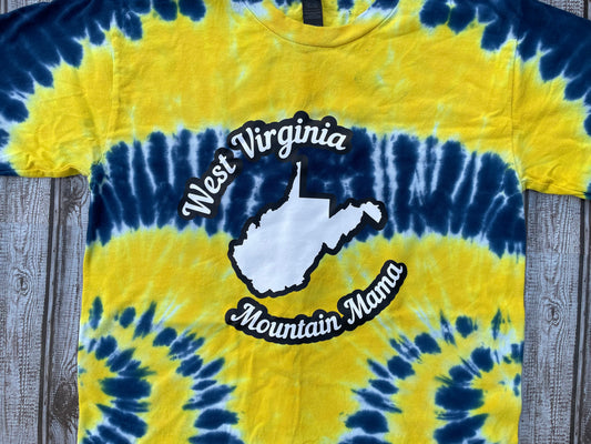 West Virginia Tie Dye T-Shirt Adult SMALL