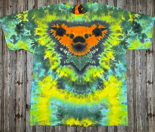 Dancing Bear Tie Dye T-Shirt Men's 2XL