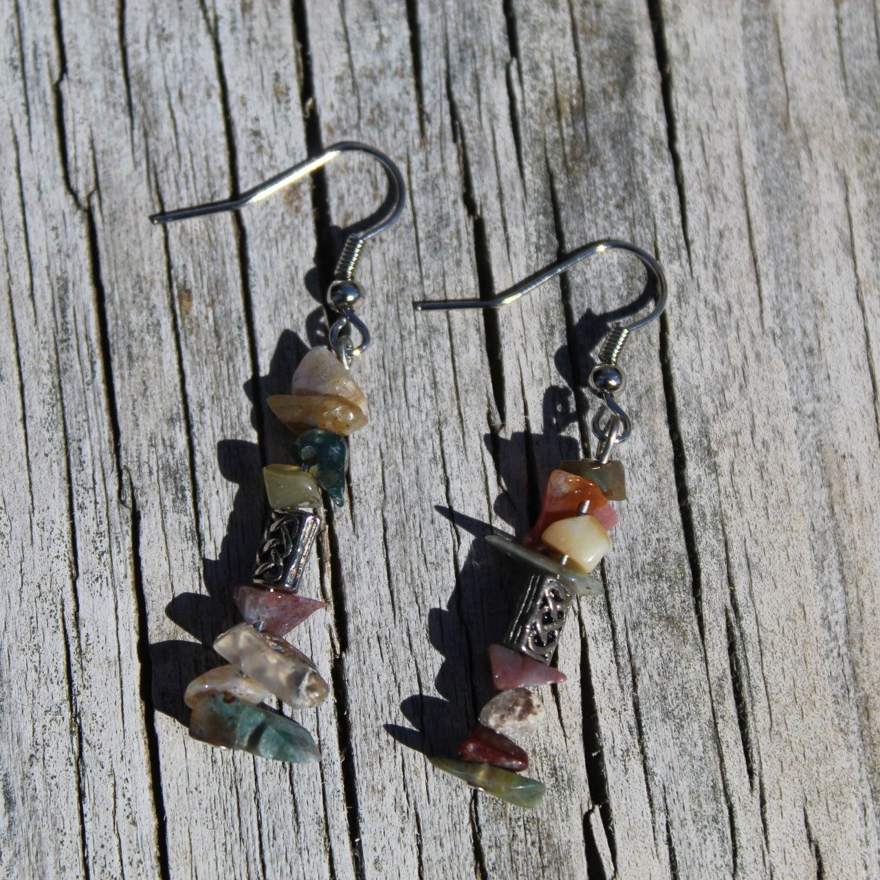 Celtic Knot Crystal Chip Fashion Earrings Fish Hook Earwire