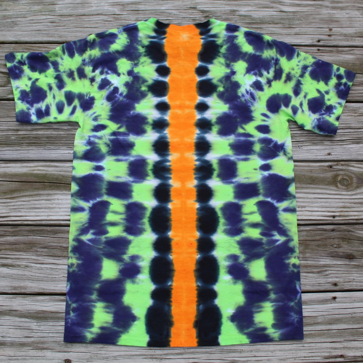 Jack O'Lantern Pumpkin Tie Dye T-Shirt Adult MEDIUM