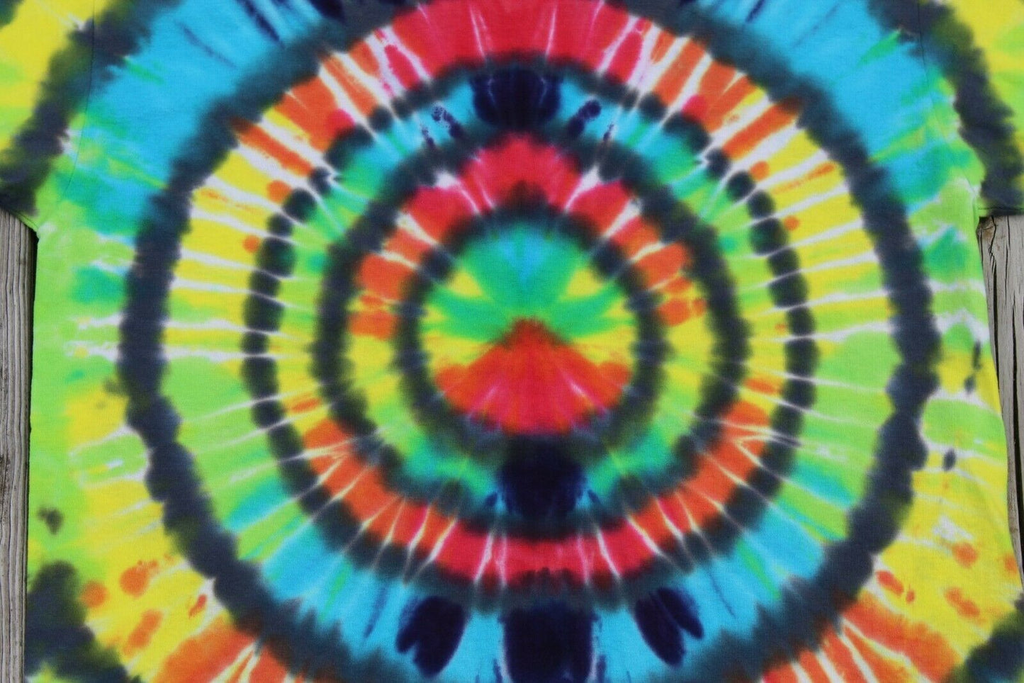 Hologram Tie Dye T-Shirt Psychedelic RAINBOW Adult LARGE