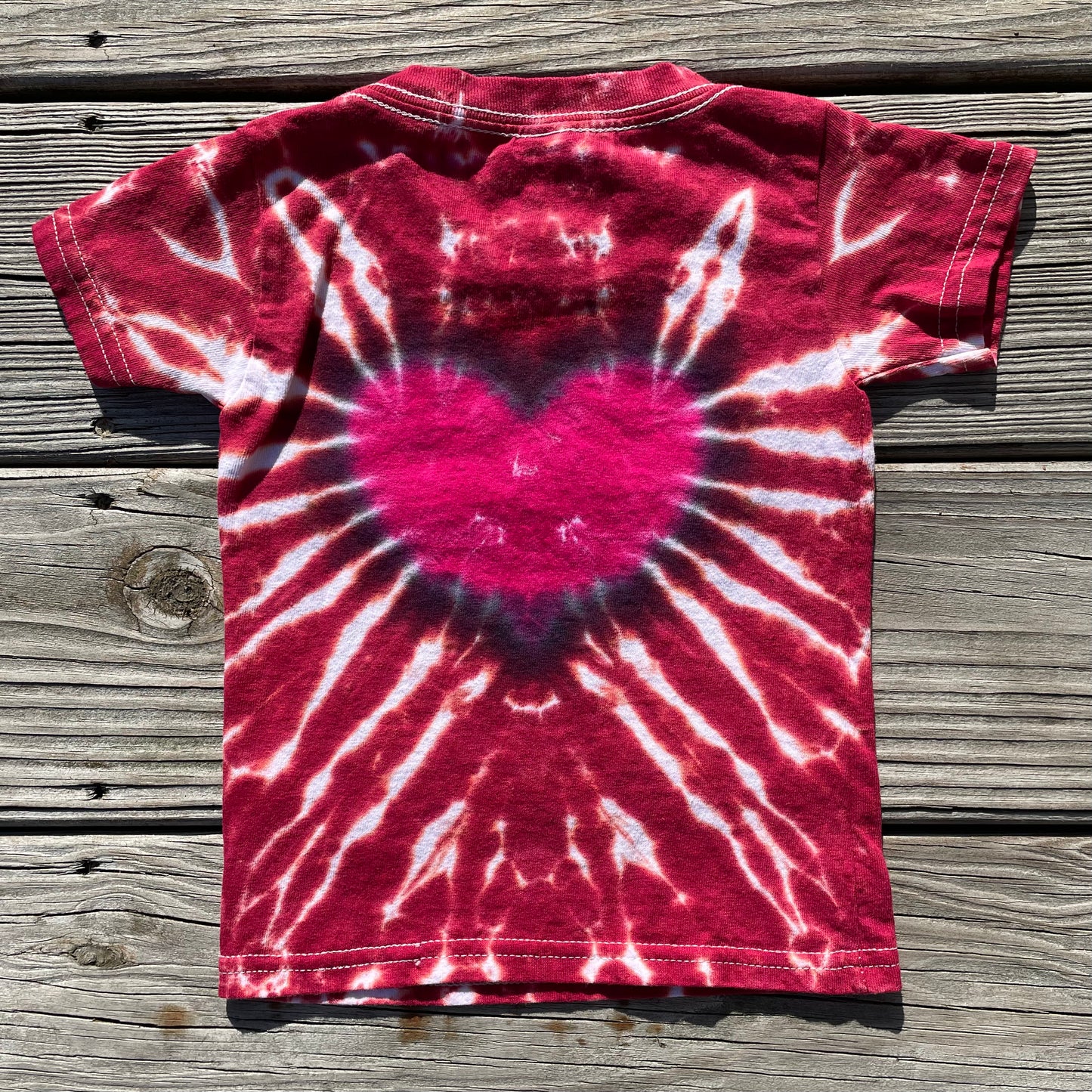 Heart Tie Dye Toddler T-Shirt - Size 2T