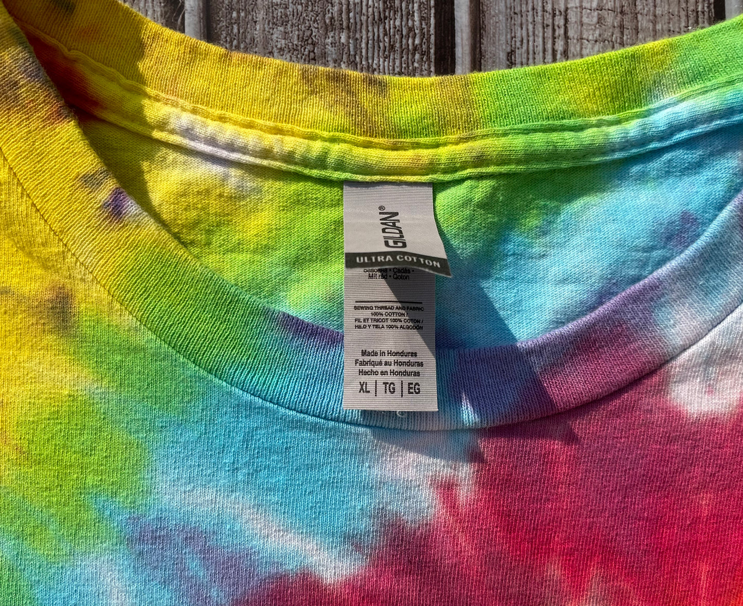 “Love, Peace & Axle Grease” Tie Dye T-Shirt Adult XL