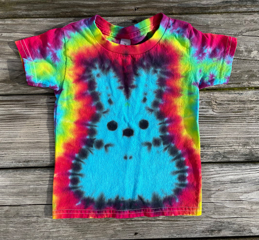 Bunny Tie Dye Toddler T-Shirt - Size 3T