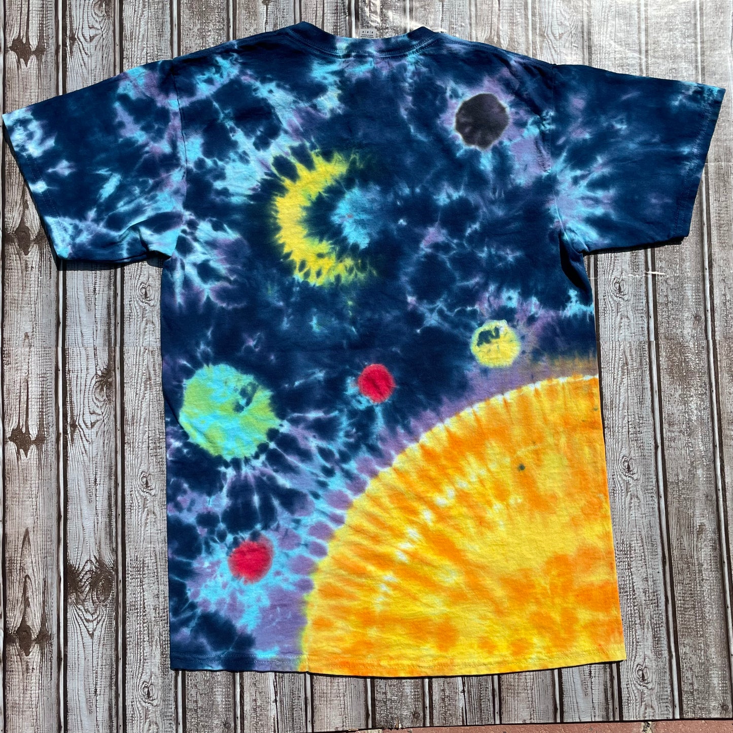 Galaxy Sun Moon Tie Dye T-Shirt Adult MEDIUM