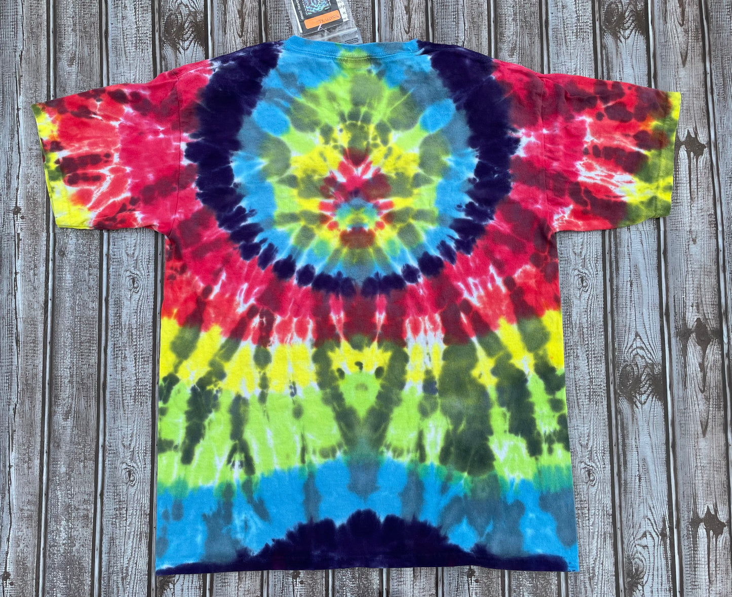 Tie Dye T-Shirt KIDS XL Spiral Spider Rainbow - Reduced Price
