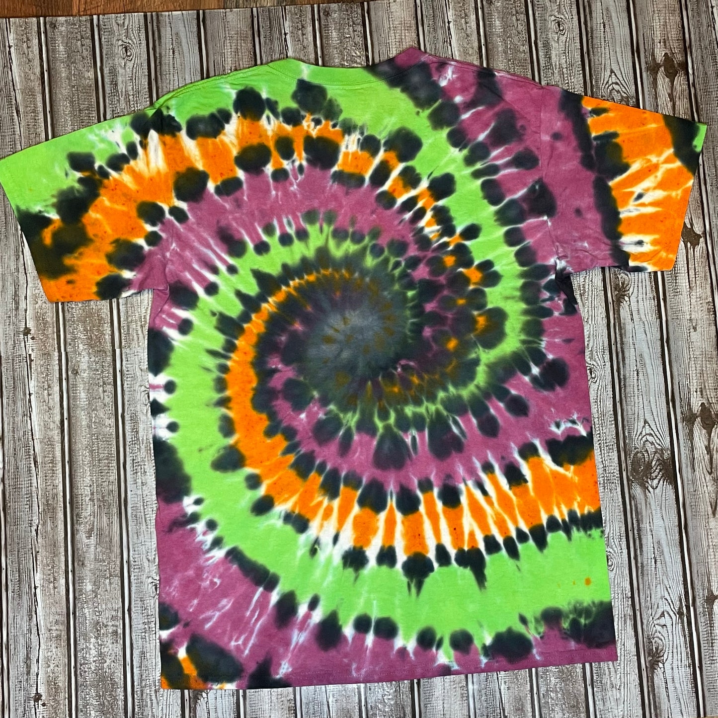Halloween Spiral Tie Dye T-Shirt Adult LARGE