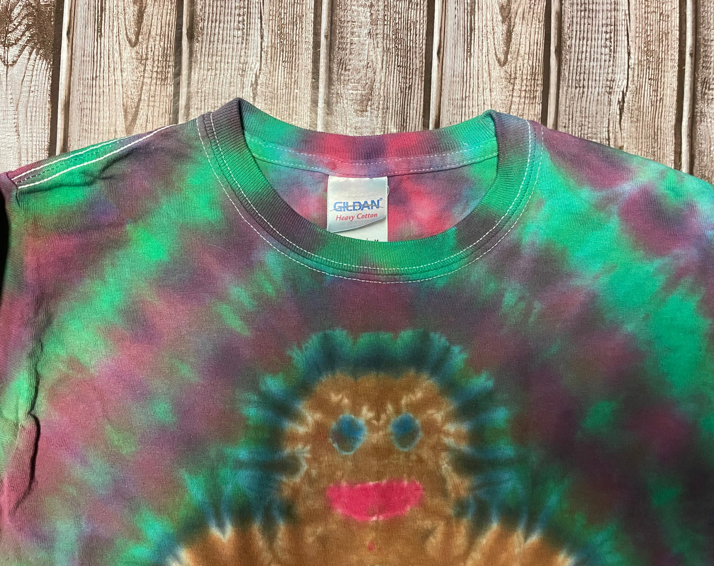 Gingerbread Man Tie Dye Long Sleeve T-Shirt KIDS Medium