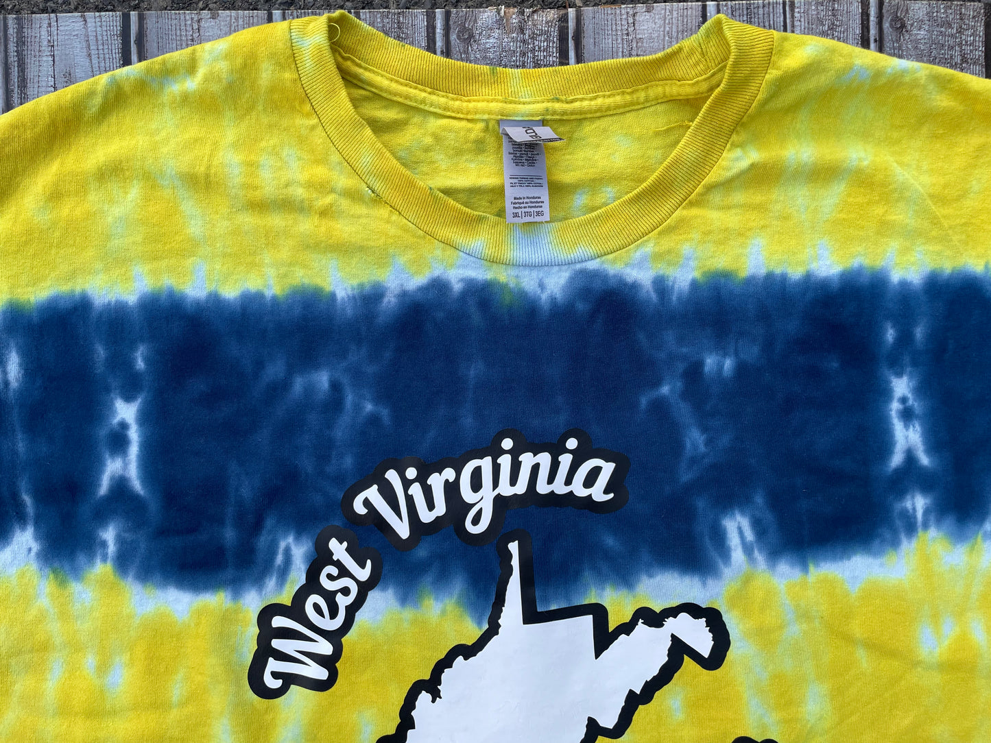 West Virginia Tie Dye T-Shirt Adult 3XL