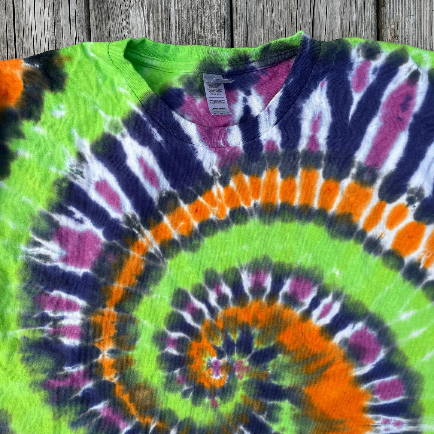 Halloween Spiral Tie Dye T-Shirt Adult XL