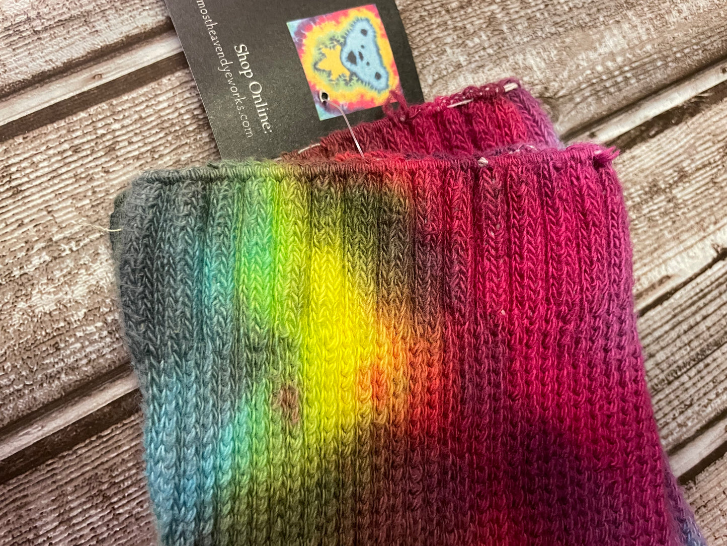 Thigh High Socks Rainbow Tie Dye Women’s 9-11