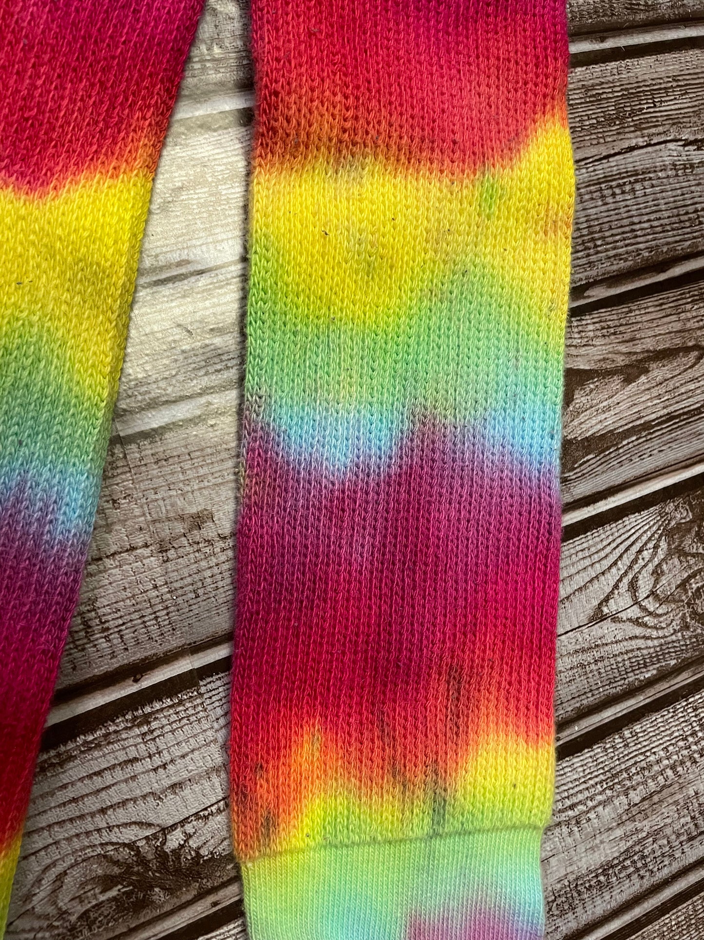 Thigh High Socks Rainbow Tie Dye Women’s 9-11