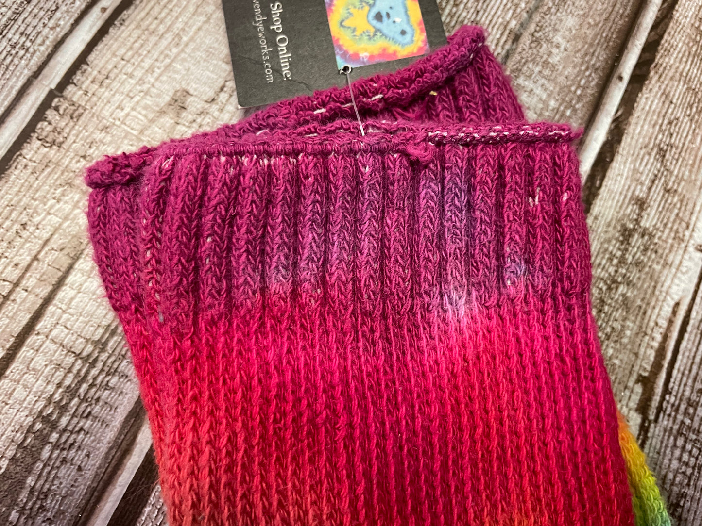 Thigh High Socks Rainbow Tie Dye Women’s 9-11