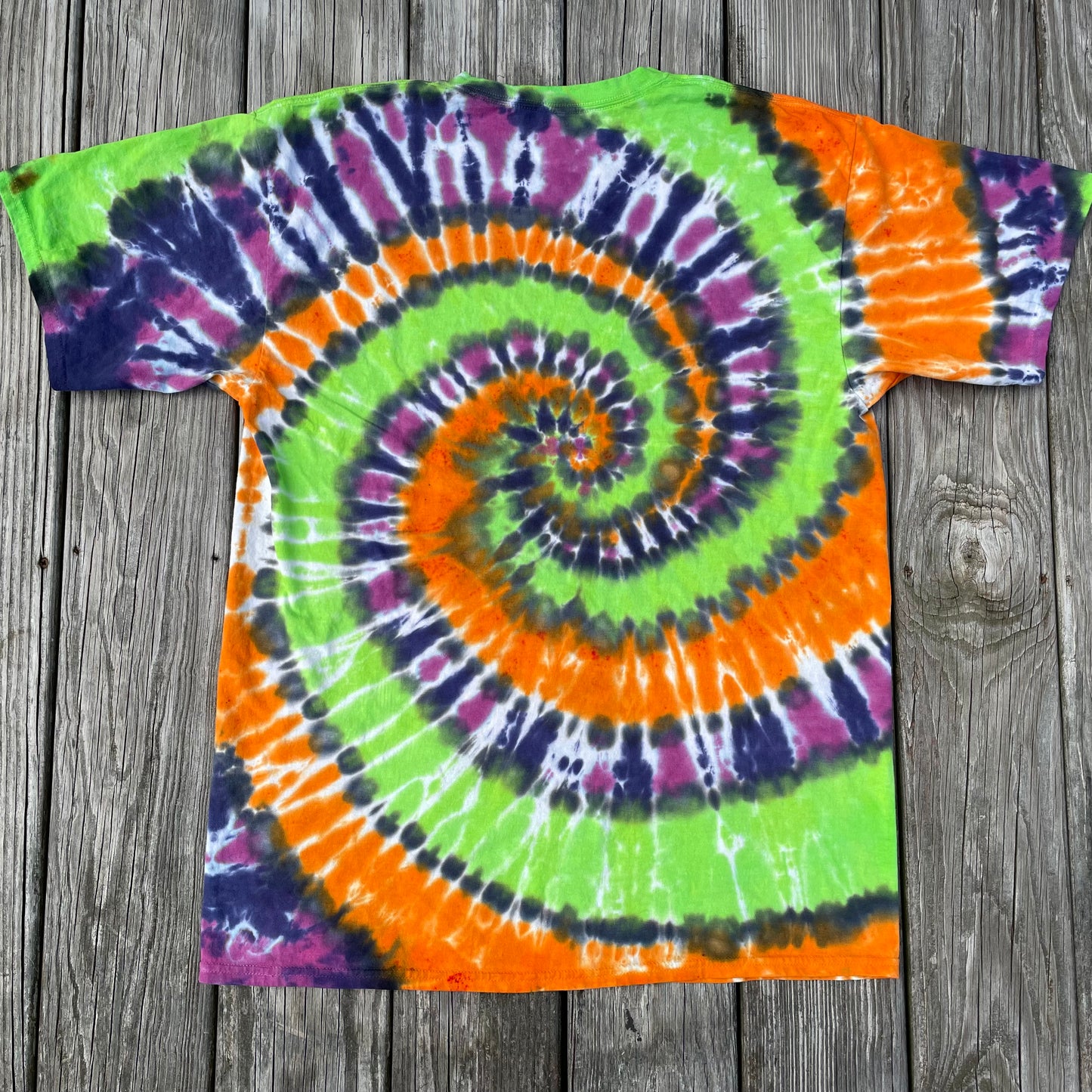 Halloween Spiral Tie Dye T-Shirt Adult XL