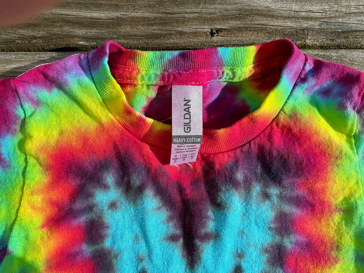 Bunny Tie Dye Toddler T-Shirt - Size 3T