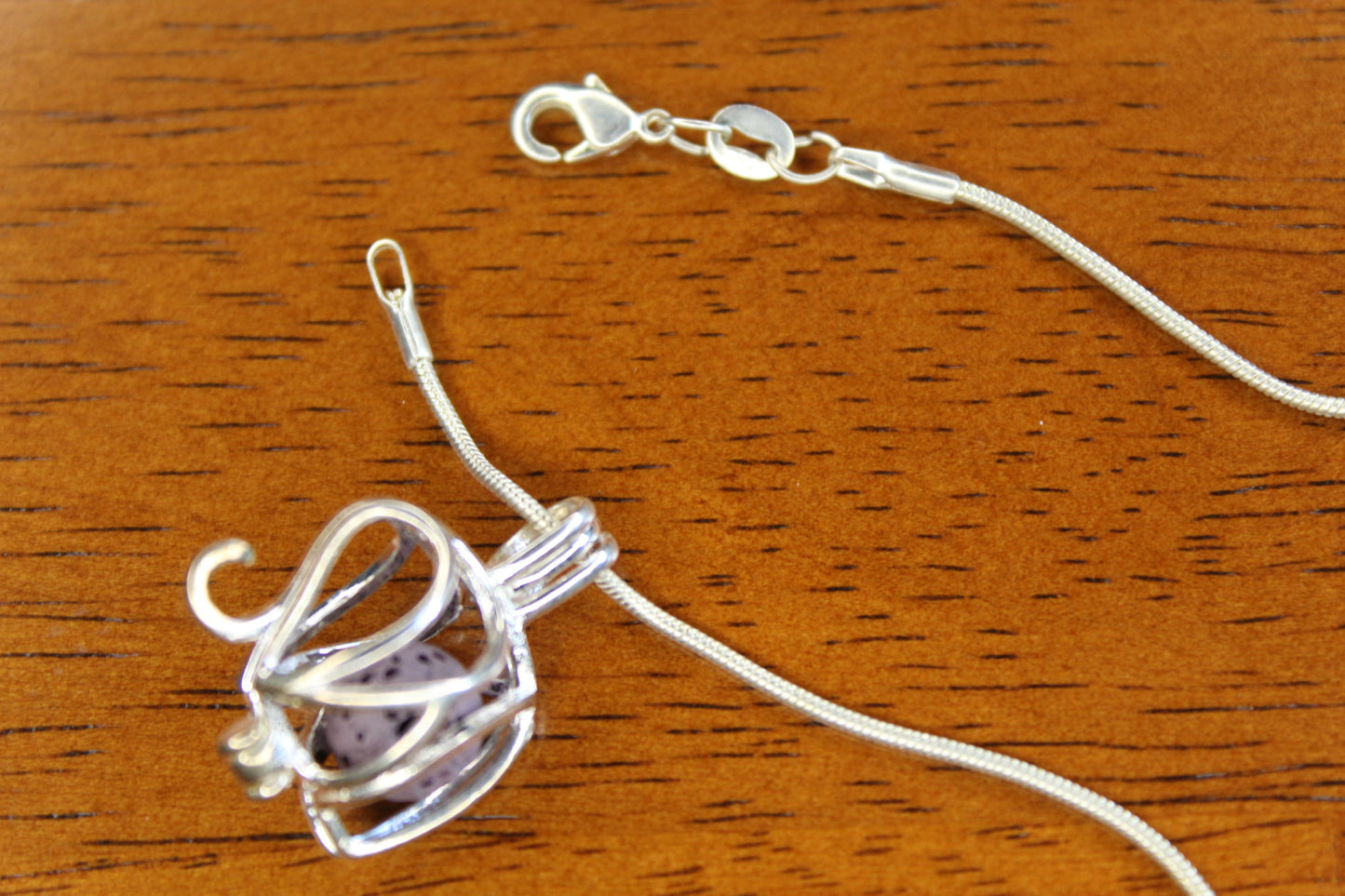 Sterling Silver Diffuser Necklace - Elephant