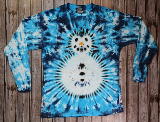 Snowman Tie Dye Long Sleeve T-Shirt KIDS XL