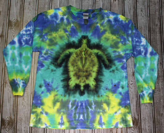 Turtle Tie Dye Long Sleeve T-Shirt KIDS Medium