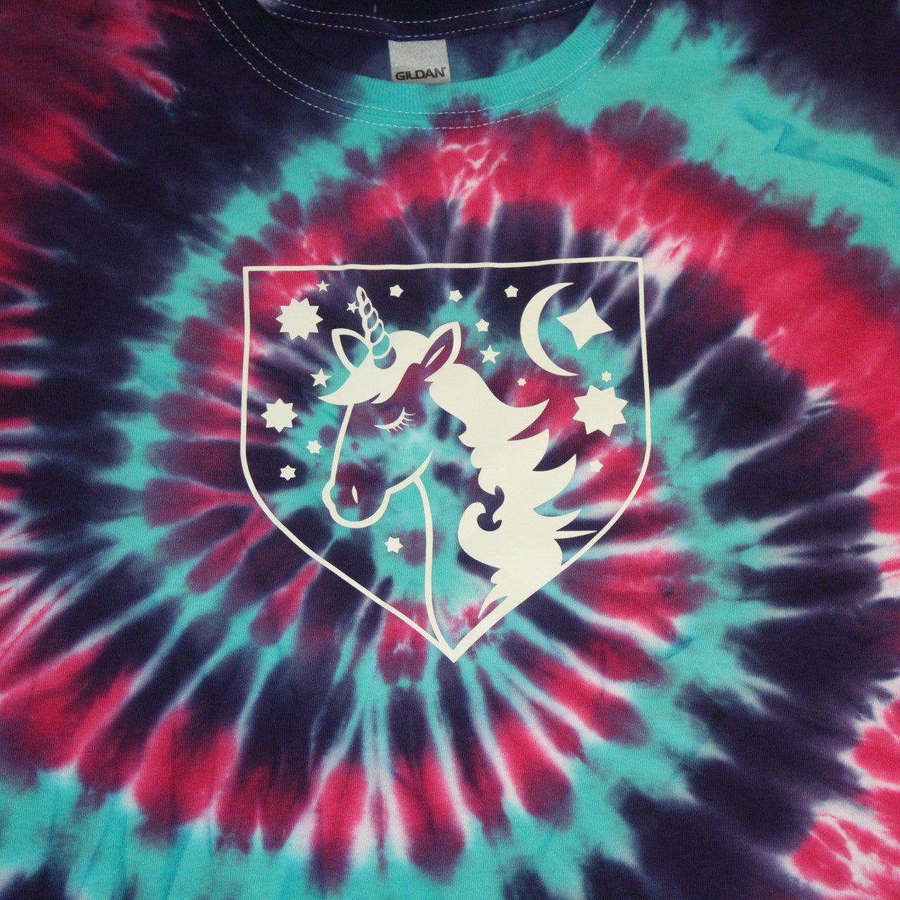 Unicorn Tie Dye T-Shirt KIDS XL - Glow-in-the-Dark
