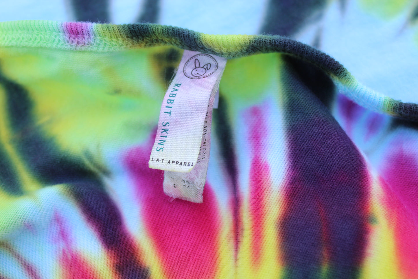 Tie Dye Baby Blanket Lightweight Ringspun Cotton Rainbow