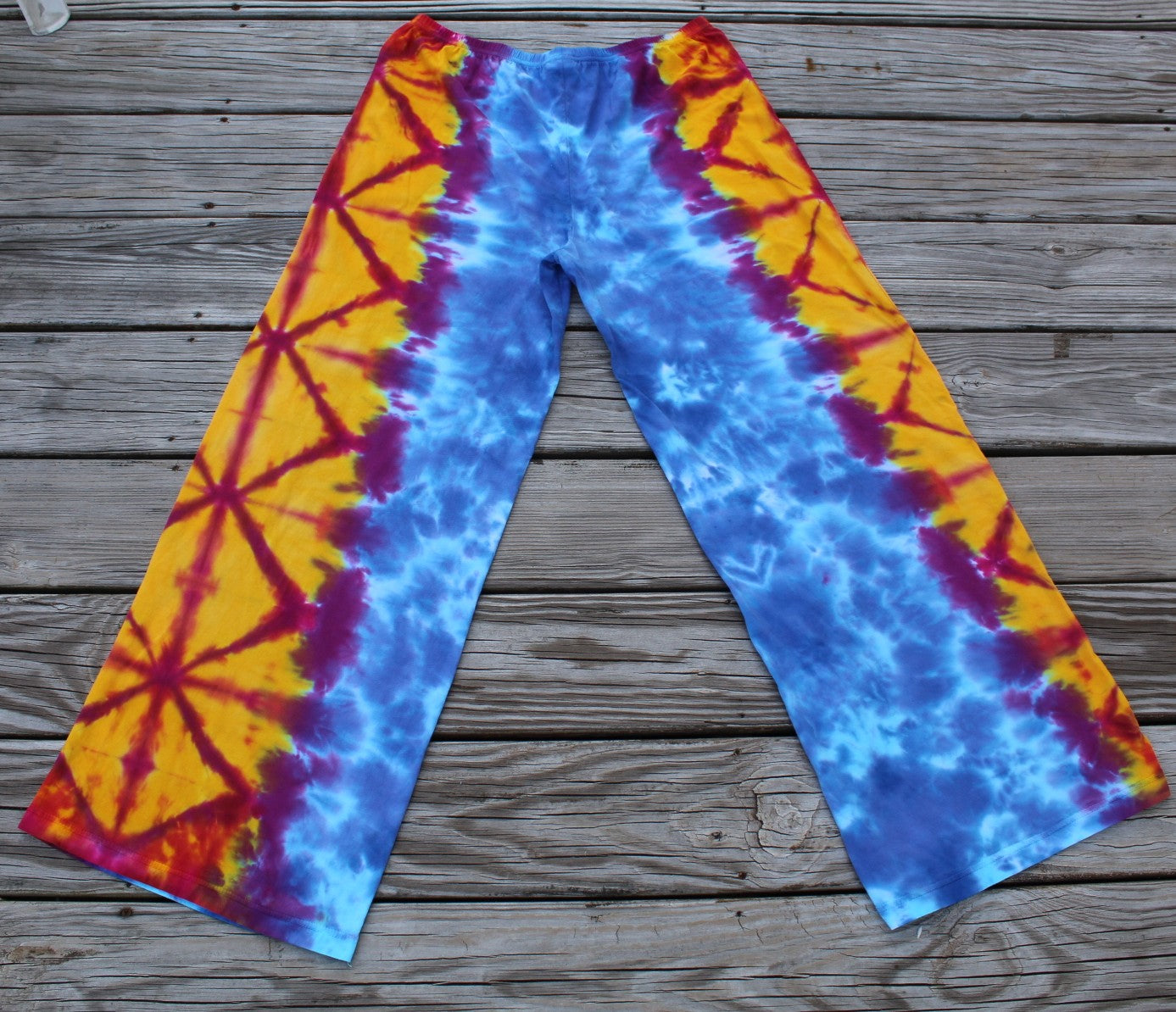 Large Ladies Tie Dye Palazzo Pants Wide Leg