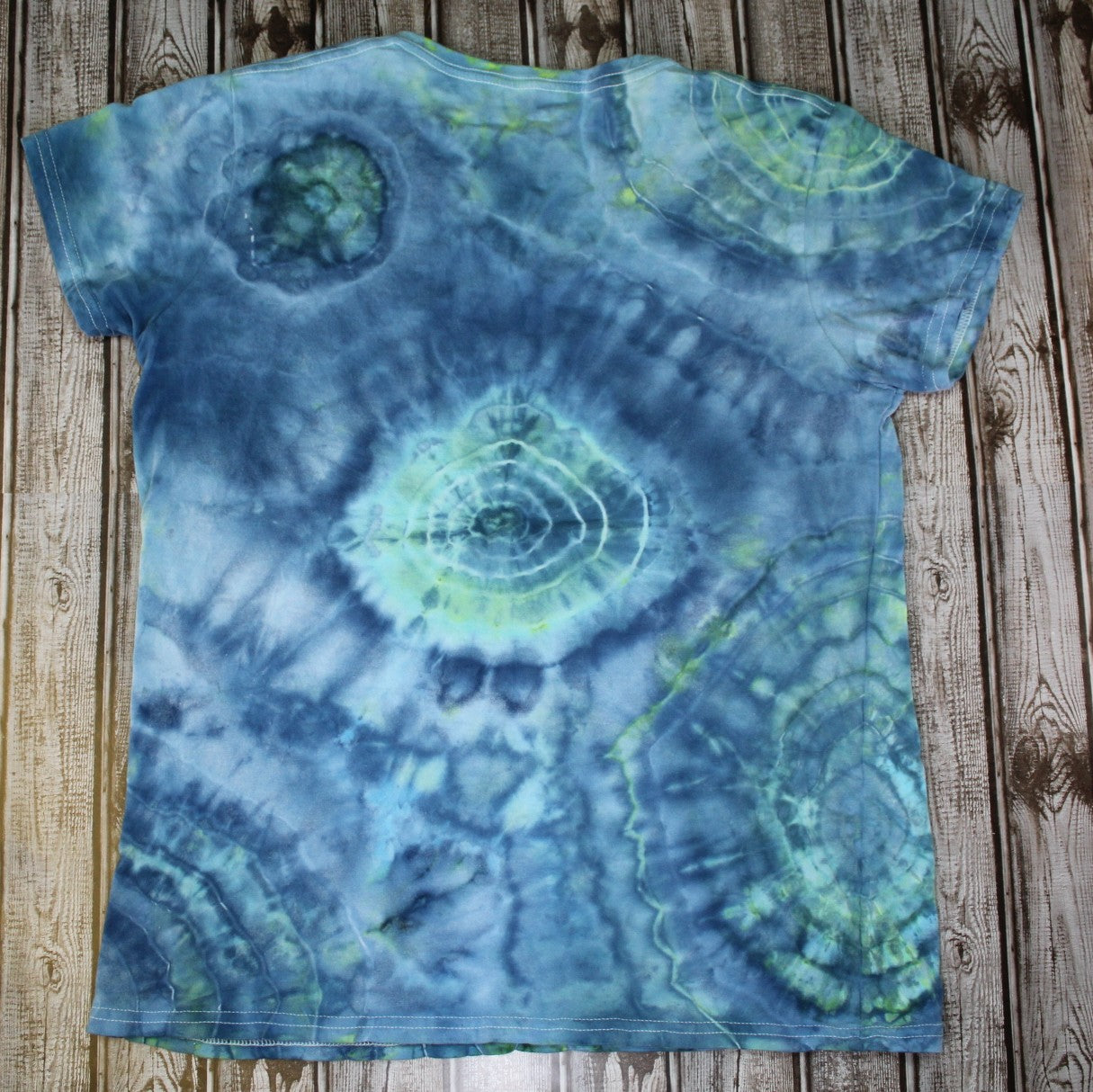 Geode Tie Dye V-Neck T-Shirt Ladies Large 12-14