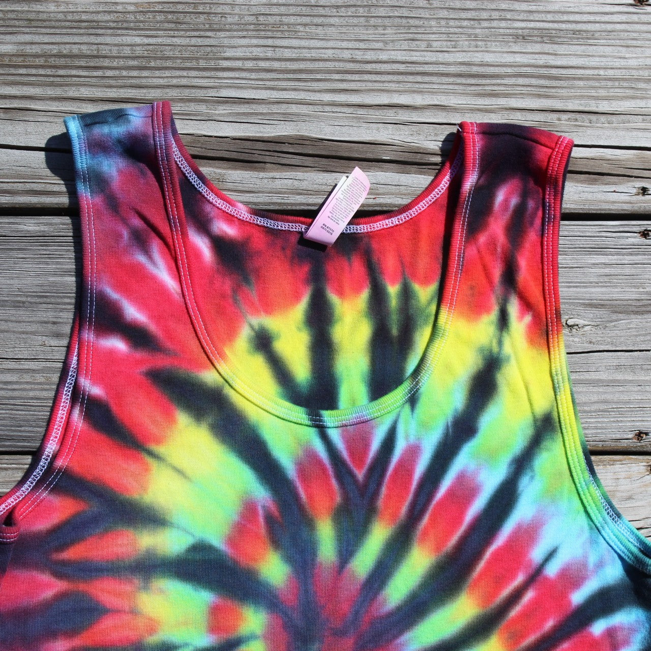 Tie Dye Tank Top Slim Fit RAINBOW - Ladies XX-Large