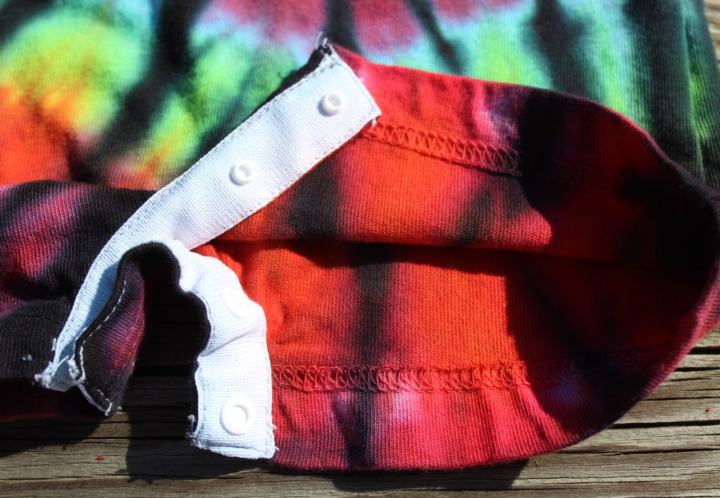 Tie Dye 12 month Infant One-Piece Jumpsuit - Rainbow