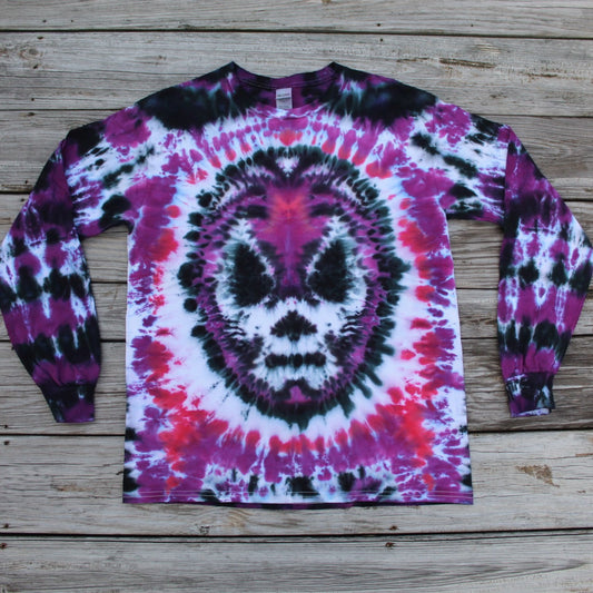 Wrestling Mask Silencio Tie Dye T-Shirt Long Sleeves Adult MEDIUM