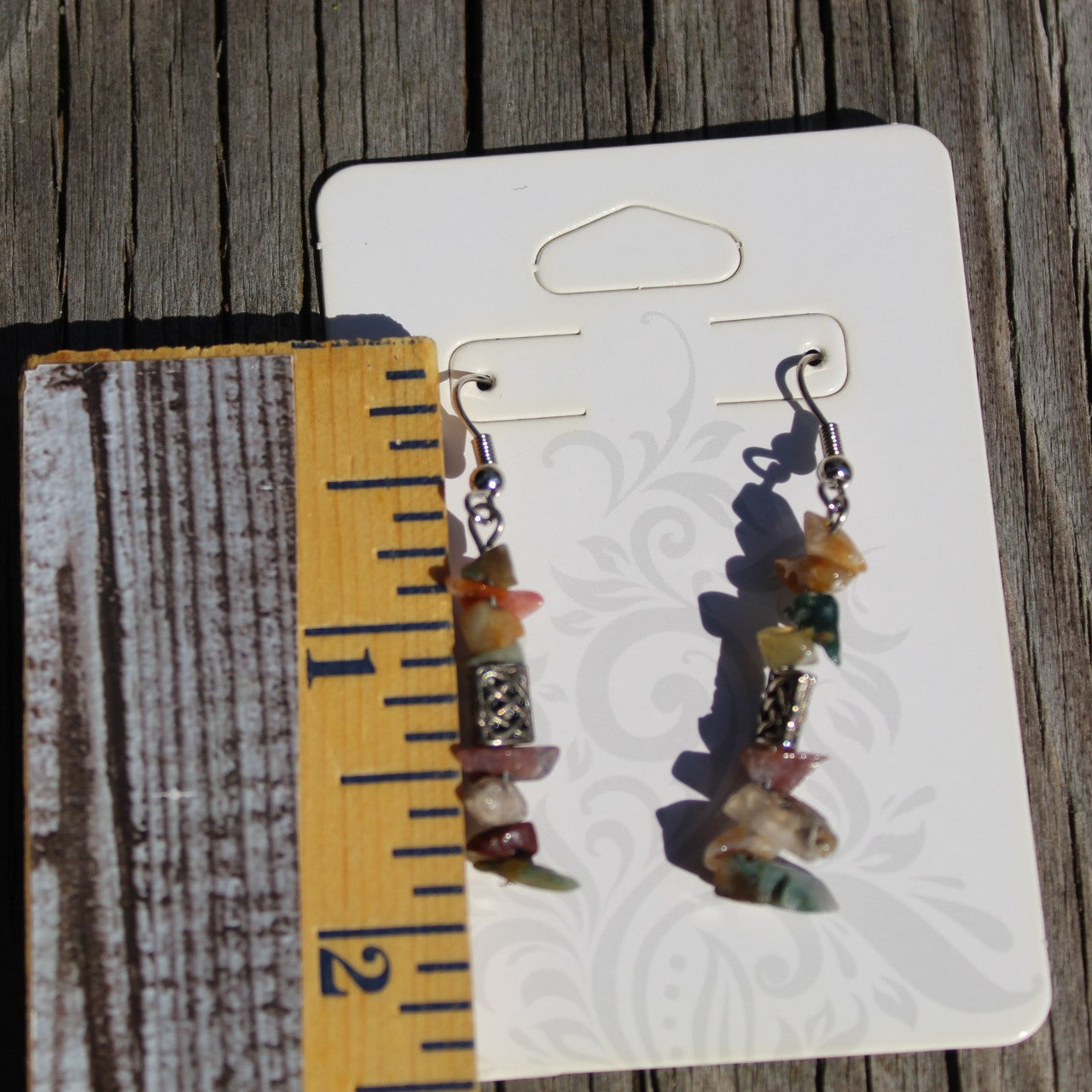 Celtic Knot Crystal Chip Fashion Earrings Fish Hook Earwire