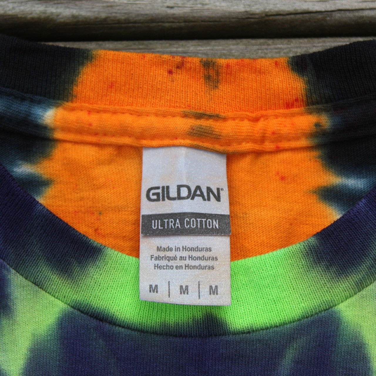 Jack O'Lantern Pumpkin Tie Dye T-Shirt Adult MEDIUM