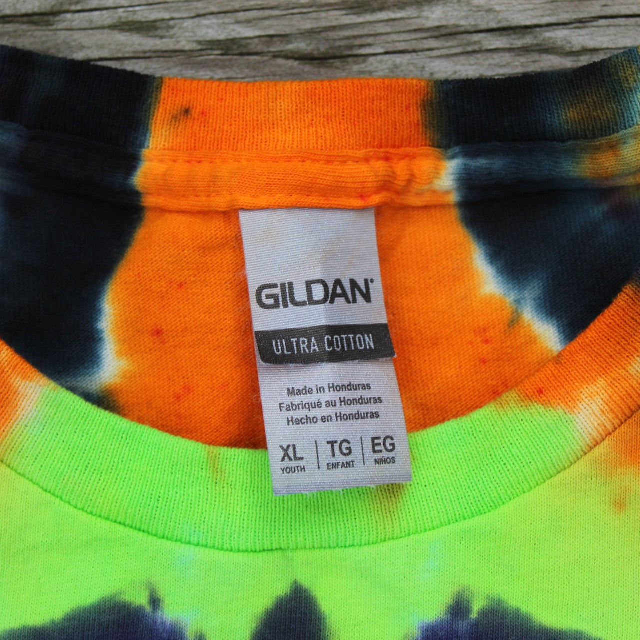 Jack O'Lantern Pumpkin Tie Dye T-Shirt KIDS XL