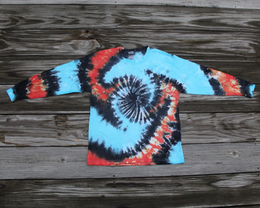 Switchback Swirl Tie Dye Long Sleeve T-Shirt KIDS Medium