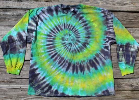 Spiral Tie Dye Long Sleeve T-Shirt Adult 3XL