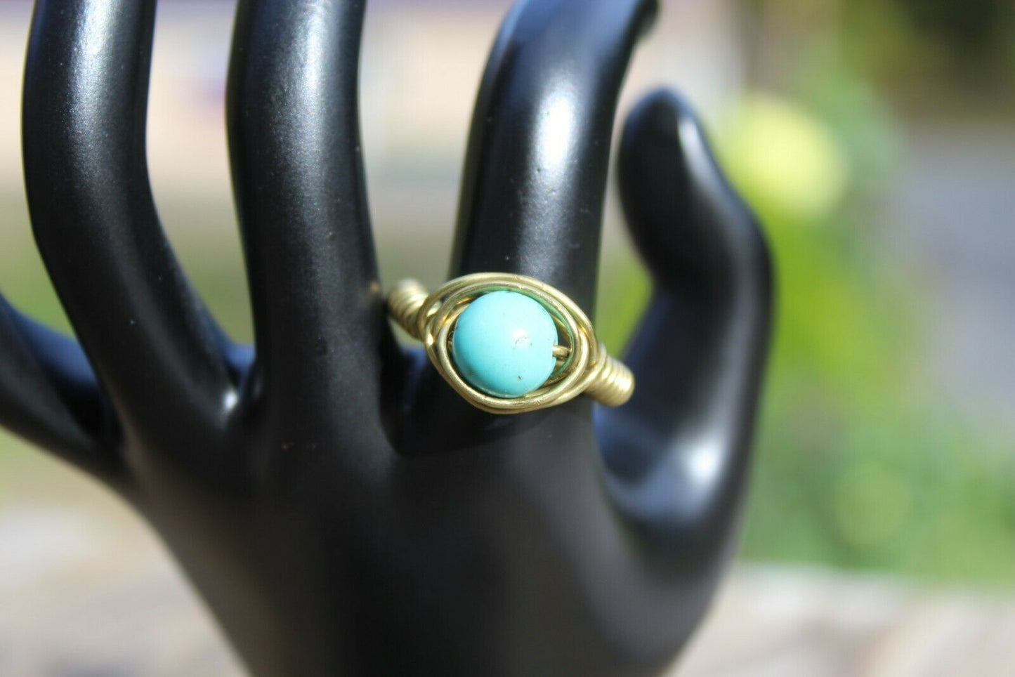 MAGNESITE Wire Wrap Ring, Size 9 Crystal Healing
