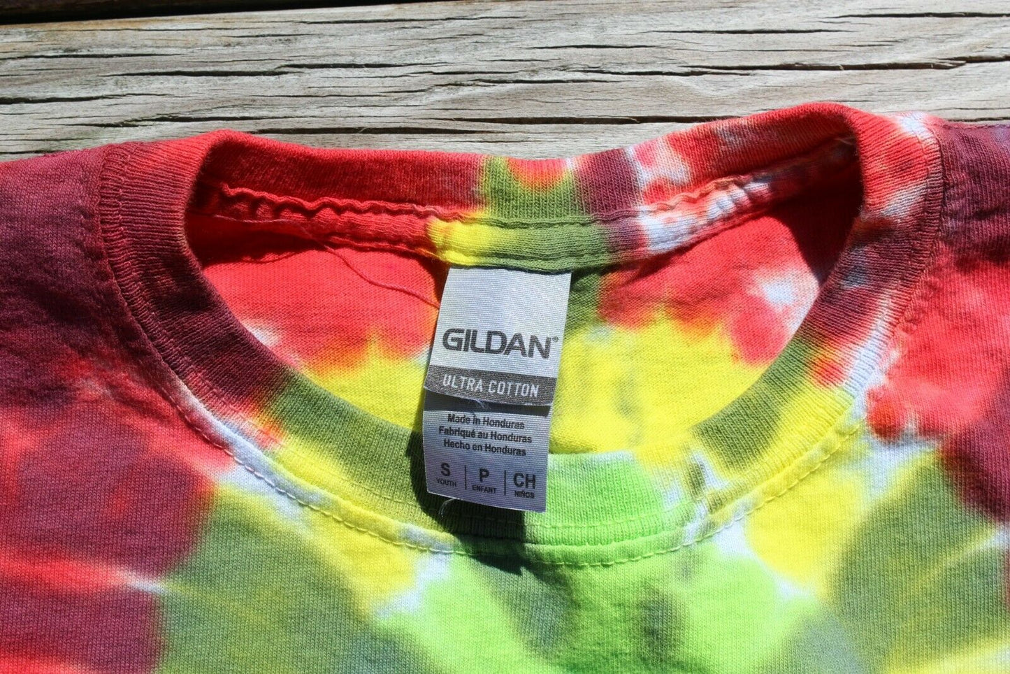 Tie Dye T-Shirt KIDS Small Spider Rainbow