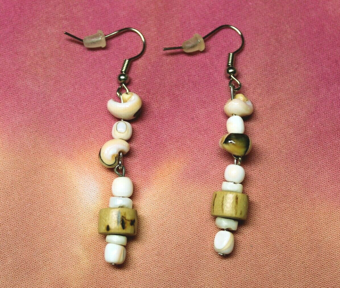 Fashion Earrings - Sea Shells - Fish Hook  Hand-crafted US SELLER