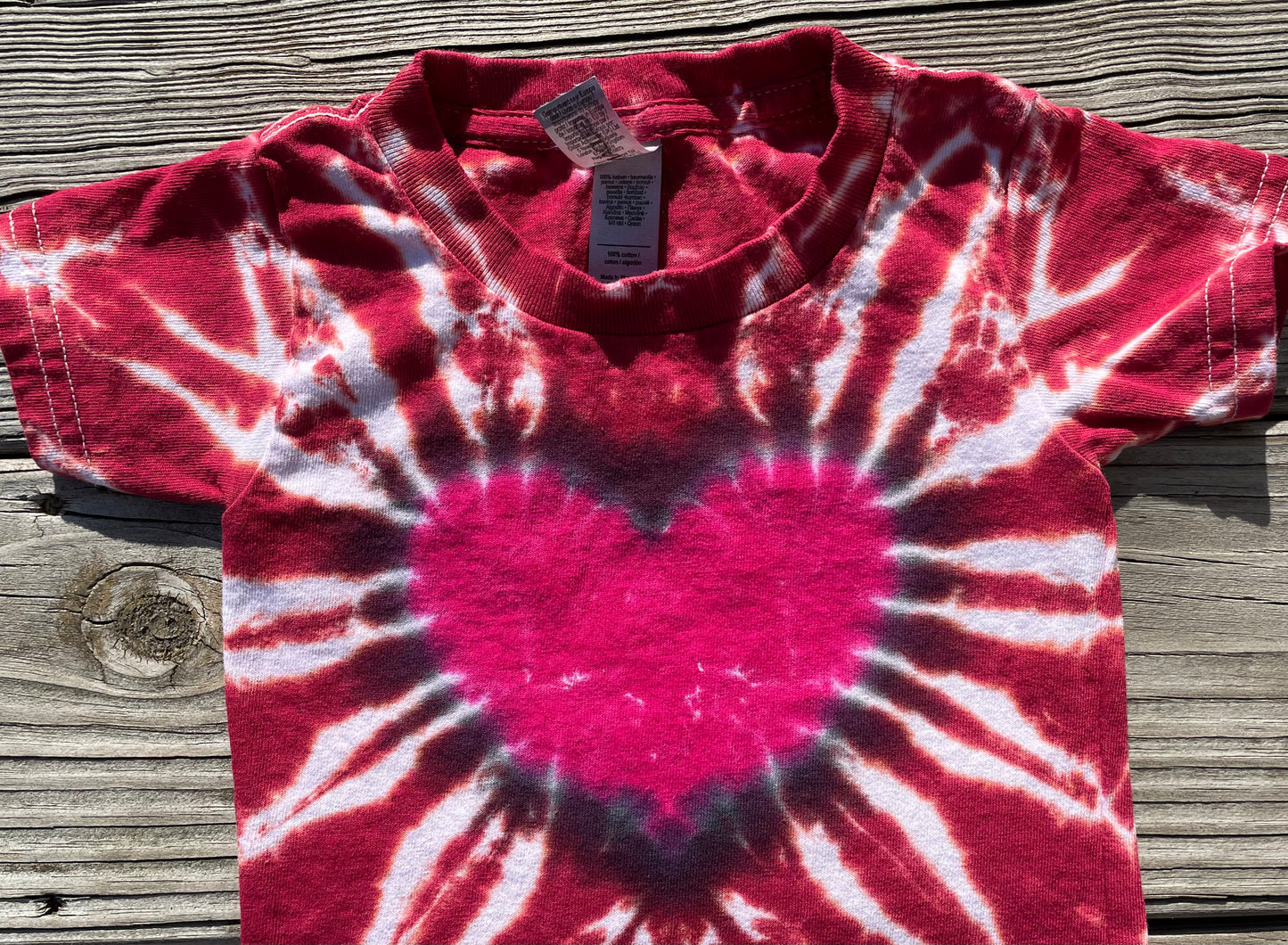 Heart Tie Dye Toddler T-Shirt - Size 2T