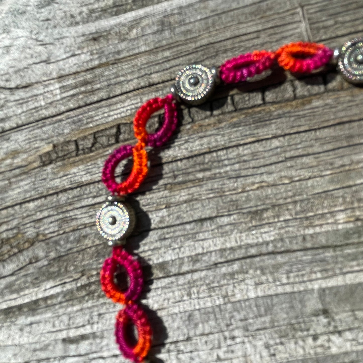 Tatted Lace Bracelet w/ Toggle Clasp -  Southwest Inspired