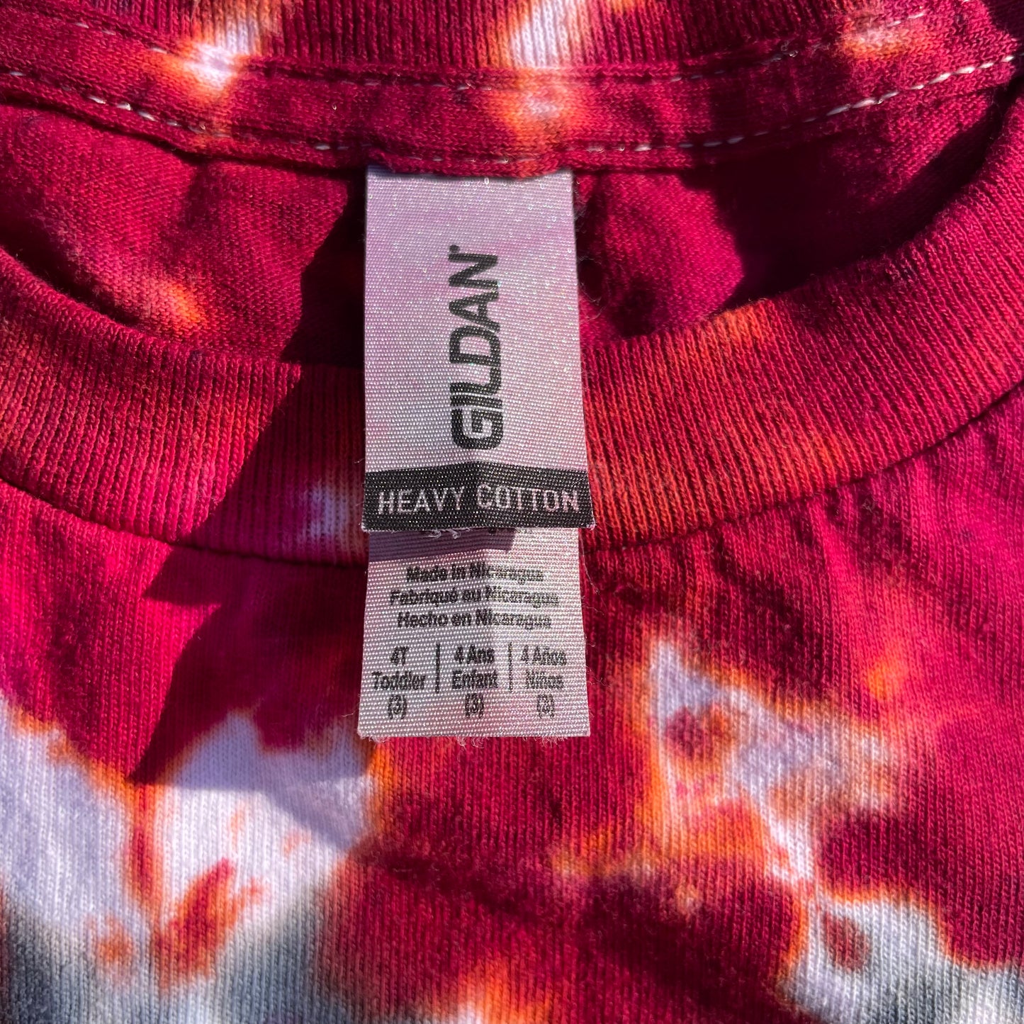 HEART Tie Dye Toddler T-Shirt - Size 4T