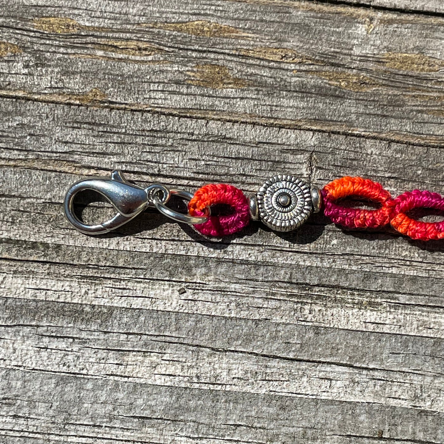 Tatted Lace Bracelet w/ Toggle Clasp -  Southwest Inspired
