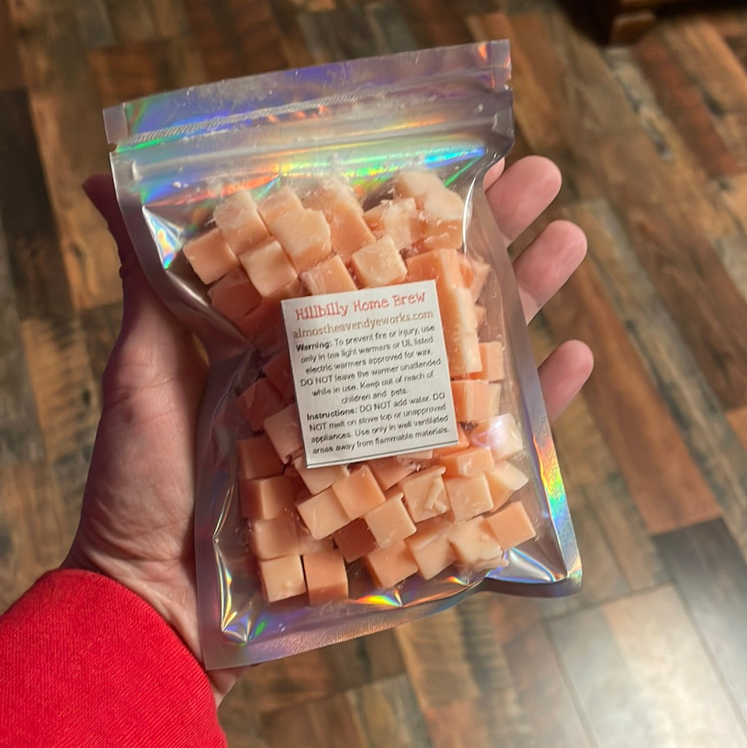 HILLBILLY HOME BREW Wax Melts Tarts SUPER STRONG 40+ pc Mini Cubes Handmade 3 oz.