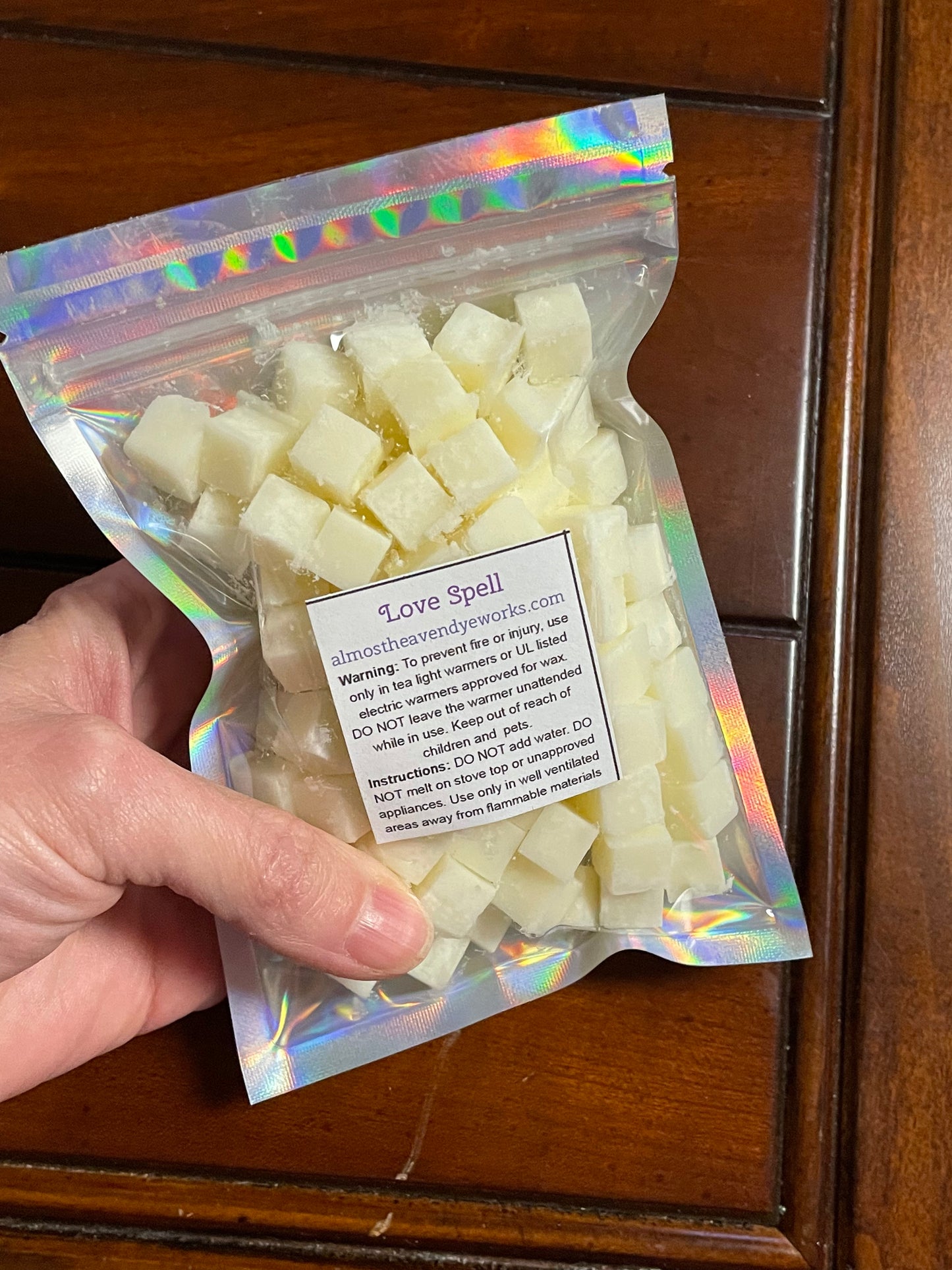 LOVE SPELL Wax Melts Tarts SUPER STRONG 40+ pc Mini Cubes Handmade 3 oz.