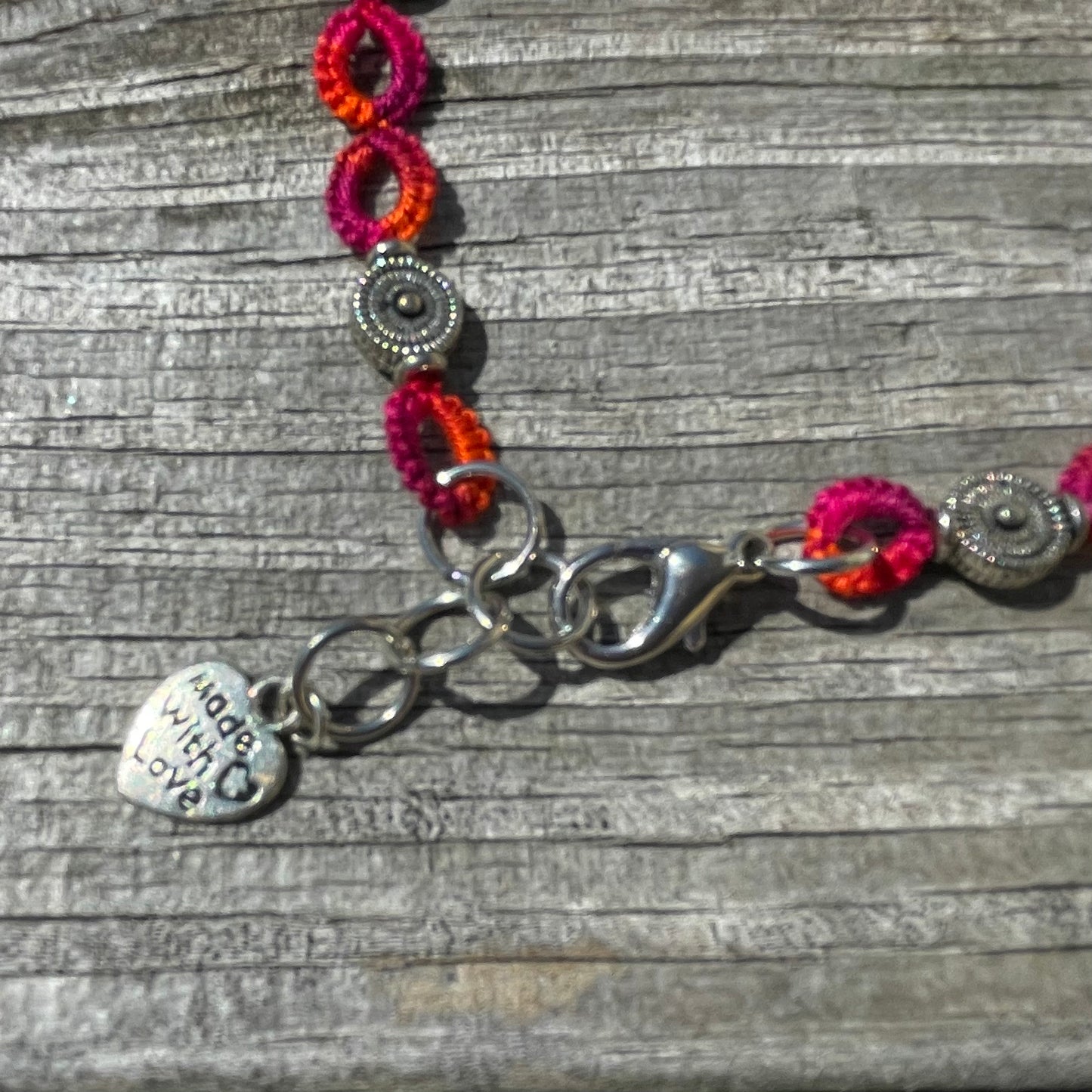 Tatted Lace Bracelet w/ Toggle Clasp -  Southwest Inspired